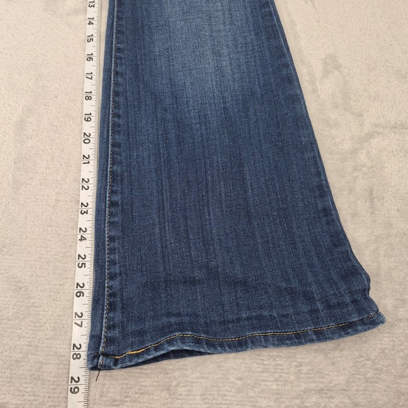 Levis 726 High Rise Flare Jeans Women 30 Dark Wash Blue Denim A3410-0005 Stretch - Picture 4 of 12